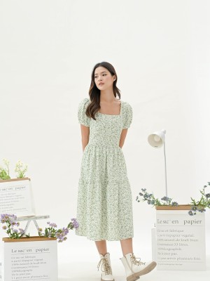 BFP Square neck flower print dress