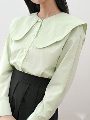 Heather Wide Collar Shirt