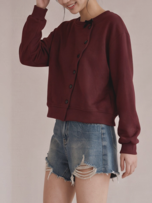 JR PG Heart Button Wave Cardigan