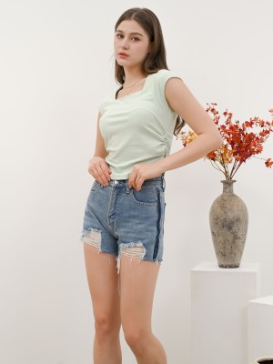 SEA CORE Short Sleeves Square Neck Tee