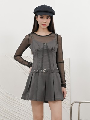 SMARTEN Onni Bottom Pleats Dress with Belt