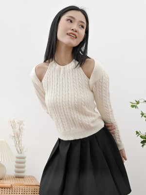 Aster Halter Tied Knitted Top