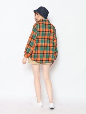 TM OVERSIZE CHEKERED SHIRT