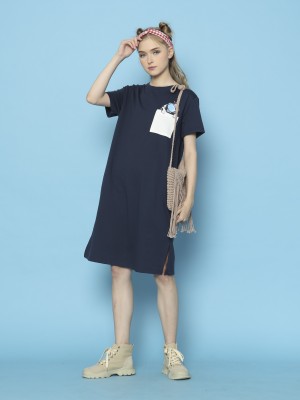 Cimory-Cow Print Pocket Dress