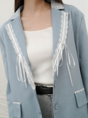ELITE SMARTEN LACE ADD ON BLUE BLAZER