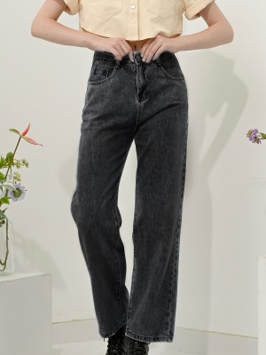 SS23 Ruth Black Cigarette Denim Jeans