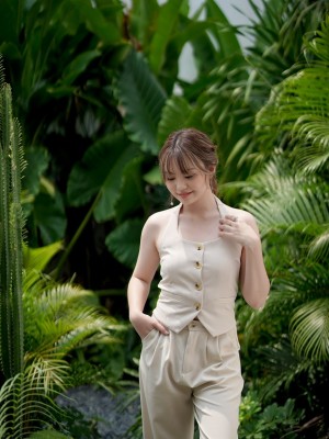ER 2pcs set halter top and trousers