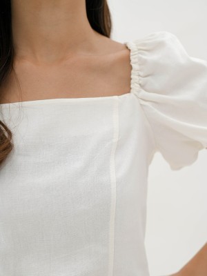 BFP Puff sleeves dena crop top