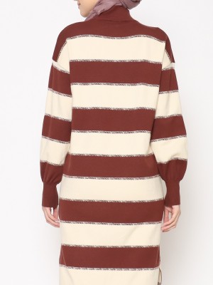 ANF Big Stripes Knitted Midi Dress