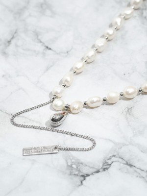 Silver Plated pearl Necklace