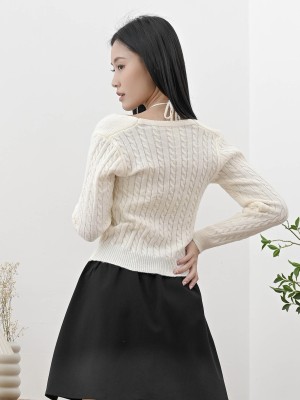 Aster Halter Tied Knitted Top