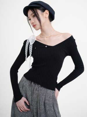 SMARTEN Lace Combi Knit Wear