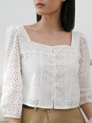 Kara Eyelet Shirt