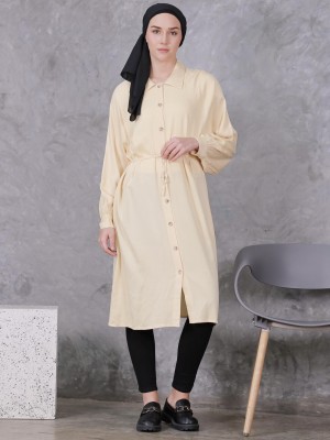 EID23 Mikha shirt dress with ribbon belt