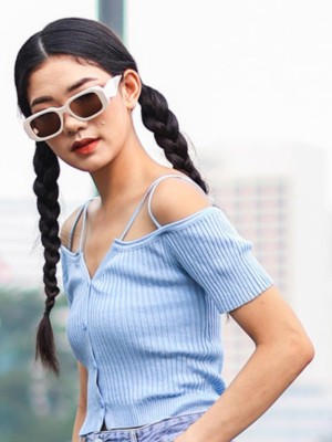 Off Shoulder Knitted Top