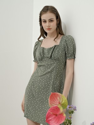Kelly Flower Print Mini Dress