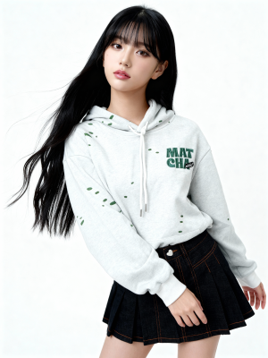Hoodie Matcha Addict Oversize Sweater