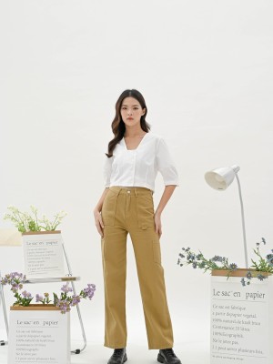 BFP Tri neck crop shirt