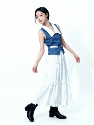 Gaia Lace Tiered Maxi Skirt