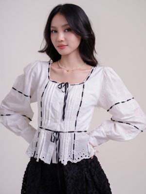 DITOX Annie Black Ribbon White Top
