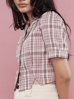 Checkered Crop Shirt