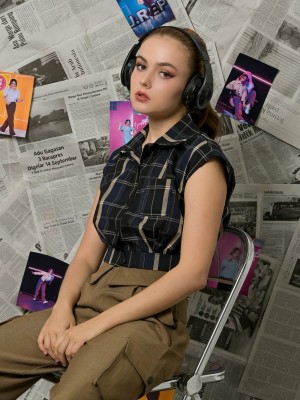 Checkered Crop Shirt
