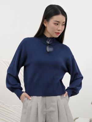 SMARTEN High Neck Knit Top