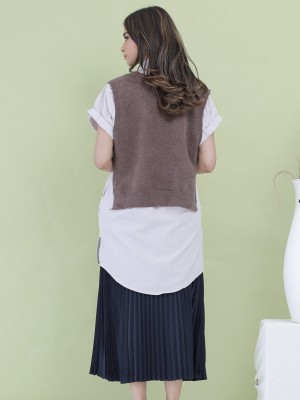 EID23 Lubna folded sleeves shirt dress