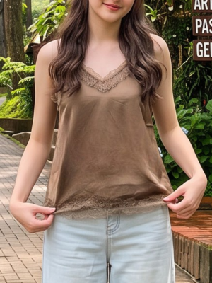 PG Satin Lace Adjustable Strap Camisole