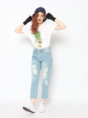 TM RIPPED VINTAGE DENIM JEANS 