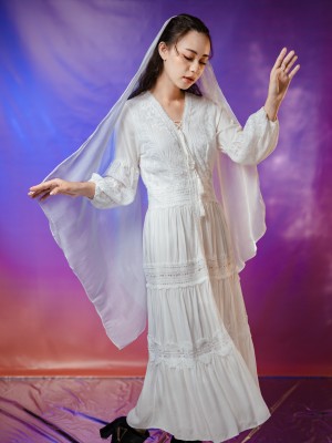 WW ELITE Embroidery Eyelet Valkeri Maxi Dress RO1