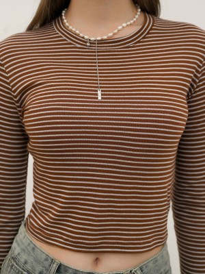 SEA CORE Horizontal Line Print Tee