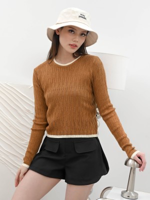 DITOX PATTERN KNIT OUTLINE SEAM TOP