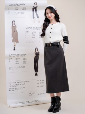 SMARTEN Alika Suede Midi Skirt
