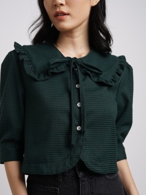 BFP Ruched Collar Cottage Top RO
