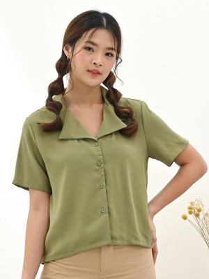 Overlap Collar Shirt