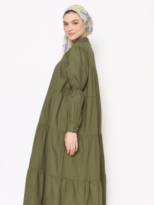 ANF Tiered Maxi Shirt Dress