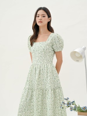 BFP Square neck flower print dress