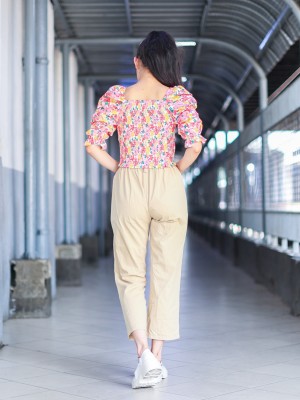 Flower Paint Print Summer Top