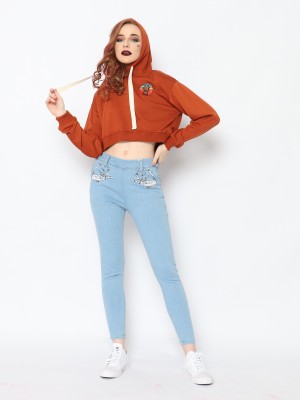 TM CROP HOODIE COOL GIRAFFE SWEATER 