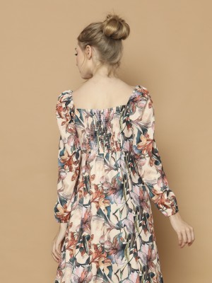 CH21 Flower Print Midi Dress