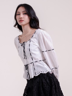DITOX Annie Black Ribbon White Top