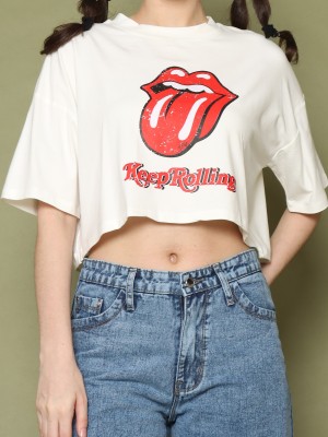 Keep Rollin Semi Crop Tee