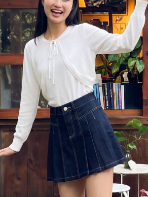 JR CORE PG Tied Crop Cardigan