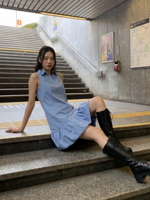 JR NRC Bubble Denim Dress