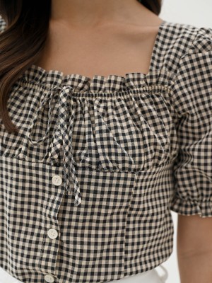 Olivia Checkered Top