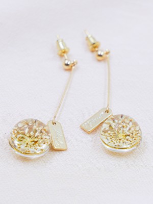 Fc Long Flower Cased Earrings