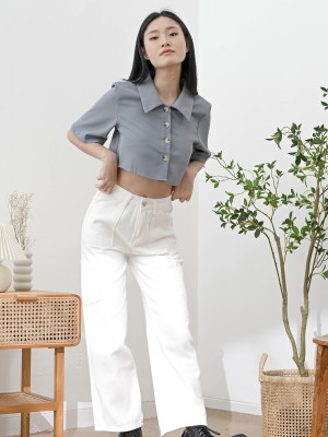 Anya Cargo White Denim