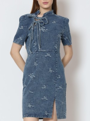 ELITE CNY Denim oriental dress