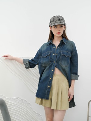 SMARTEN ZIPPED UP JACKET DENIM